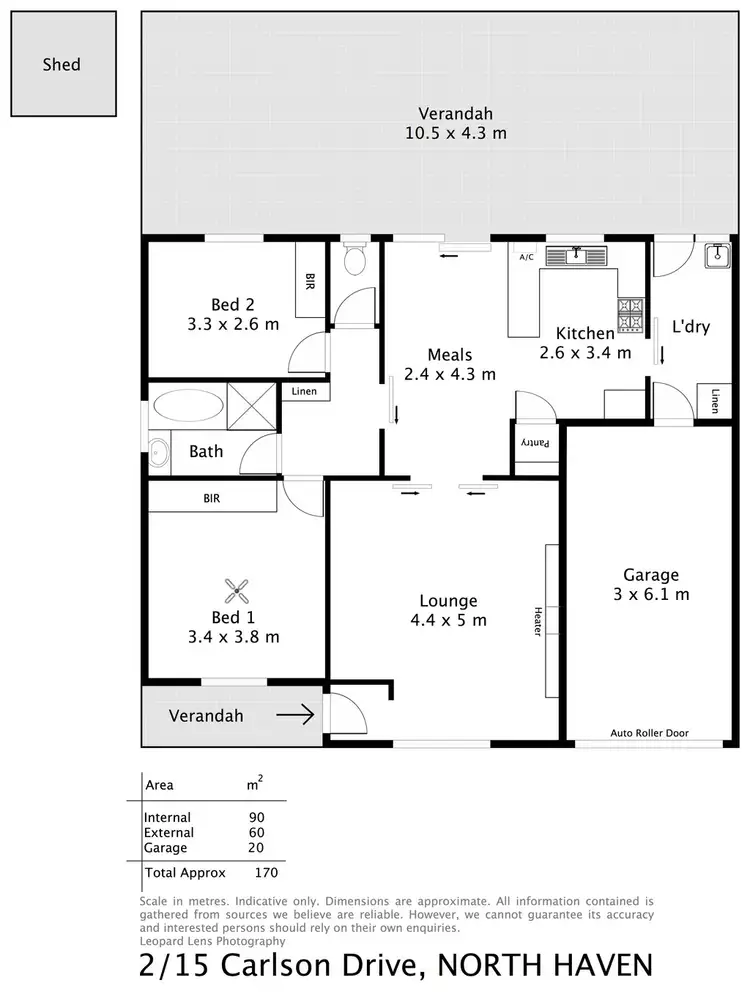 Floorplan of Homely unit listing, 2/15 Carlson Drive, North Haven SA 5018