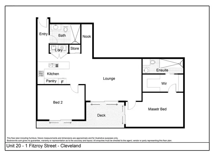 Floorplan of Homely unit listing, 20/1 Fitzroy Street, Cleveland QLD 4163