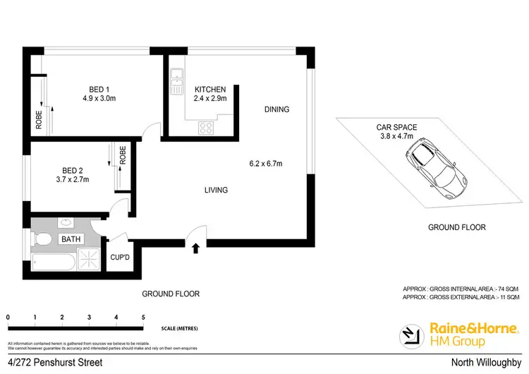 Floorplan of Homely unit listing, 4/272 Penshurst Street, Willoughby NSW 2068