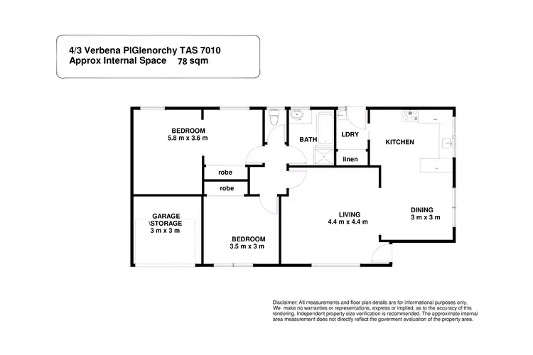 Floorplan of Homely unit listing, 4/2-3 Verbena Place, Glenorchy TAS 7010
