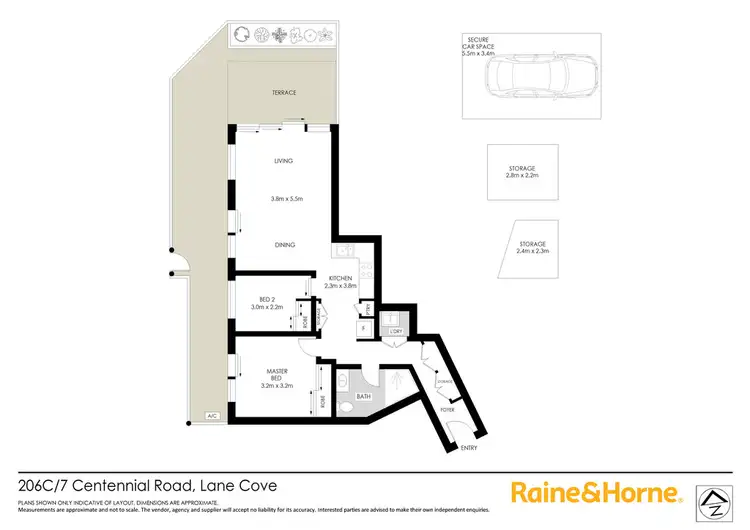 Floorplan of Homely apartment listing, 206C/7-13 Centennial Avenue, Lane Cove NSW 2066