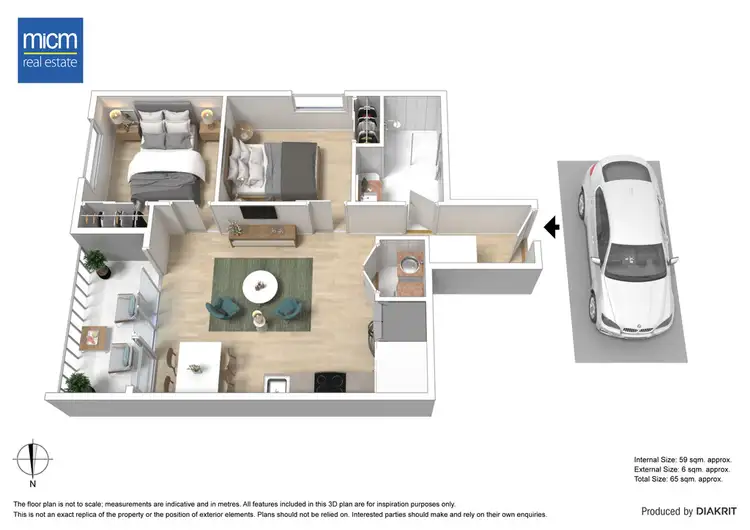 Floorplan of Homely apartment listing, 601/51-55 Galada Avenue, Parkville VIC 3052