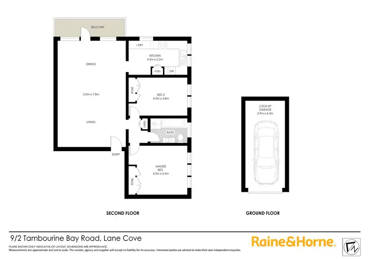 Floorplan of Homely apartment listing, 9/2 Tambourine Bay Road, Lane Cove NSW 2066