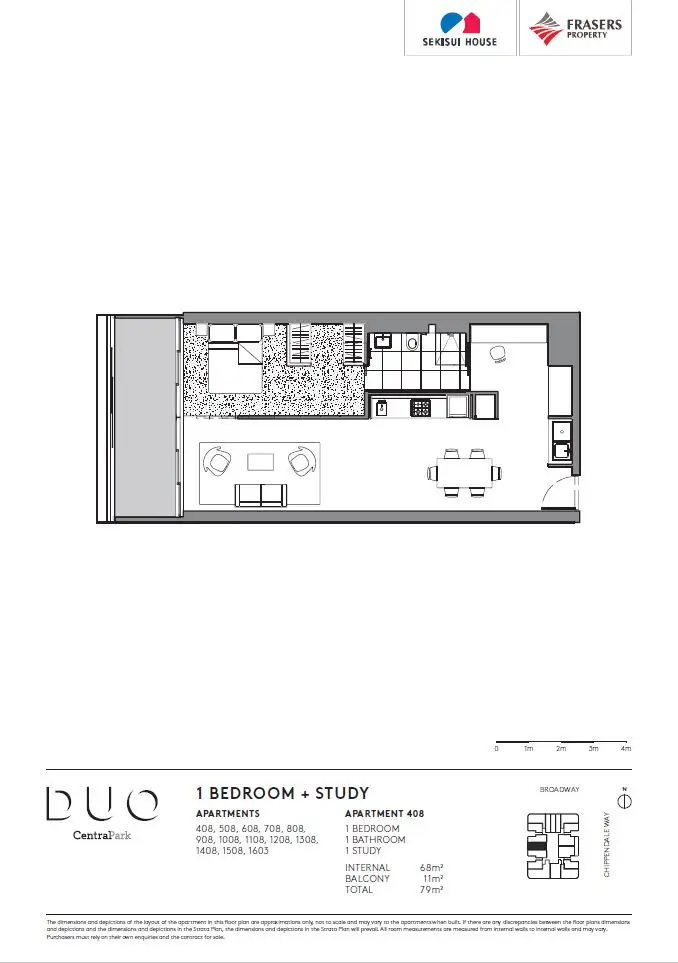 Floorplan of Homely apartment listing, 1208/1 Chippendale Way, Chippendale NSW 2008