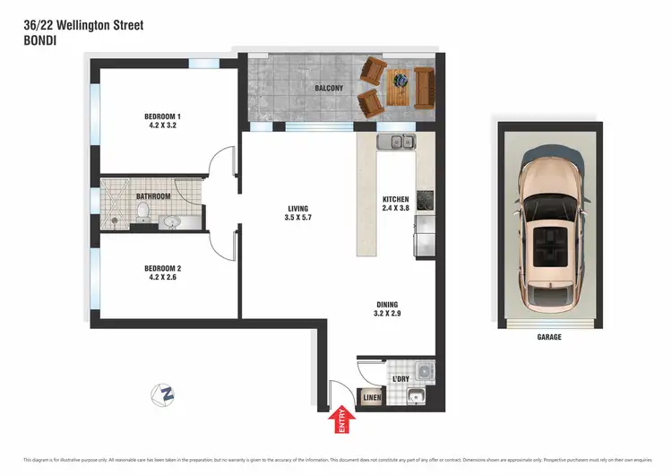 Floorplan of Homely apartment listing, 36/22-28 Wellington Street, Bondi NSW 2026