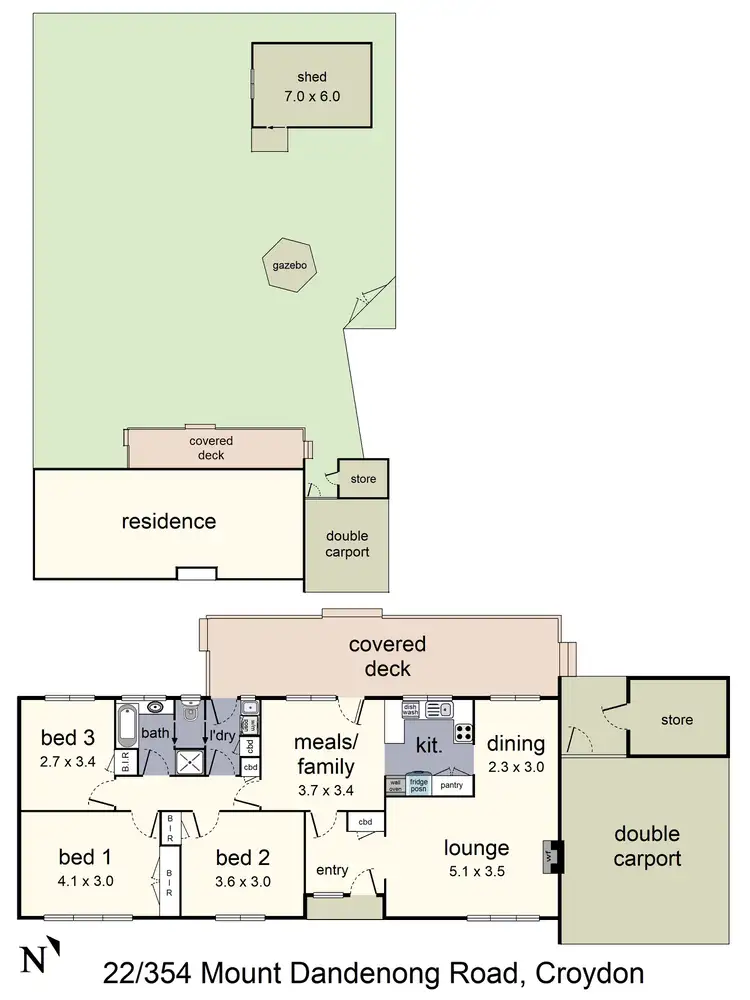 Floorplan of Homely house listing, 22/354 Mt Dandenong Road, Croydon VIC 3136