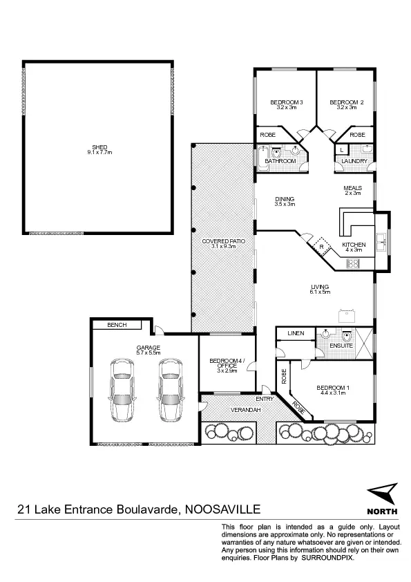 Floorplan of Homely house listing, 21 Lake Entrance Boulevard, Noosaville QLD 4566