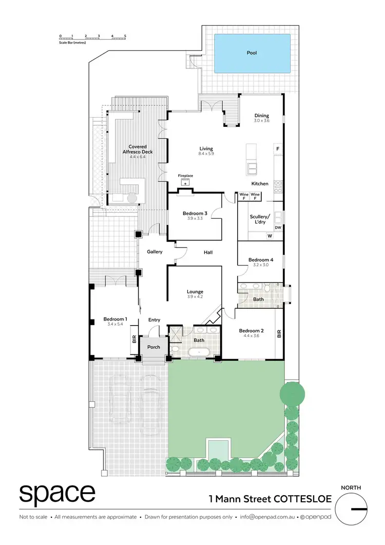 Floorplan of Homely house listing, 1 Mann Street, Cottesloe WA 6011