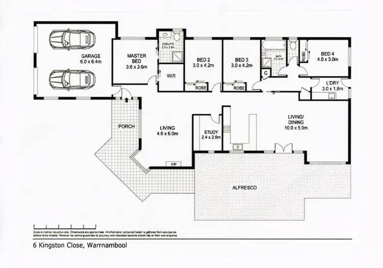 Floorplan of Homely house listing, 6 Kingston Close, Warrnambool VIC 3280