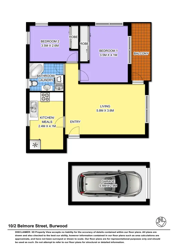 Floorplan of Homely apartment listing, 10/2 Belmore Street, Burwood NSW 2134