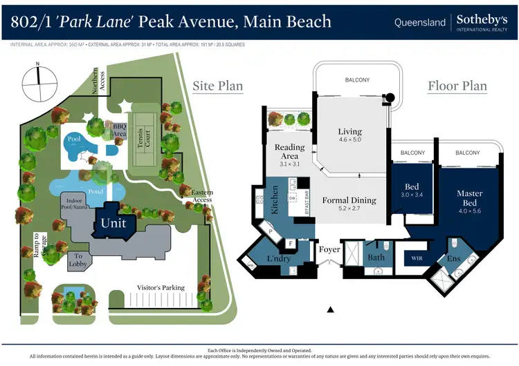 Floorplan of Homely apartment listing, 802/1 Peak Avenue, Main Beach QLD 4217