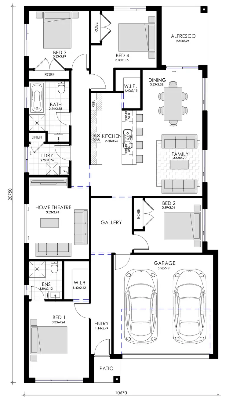 Floorplan of Homely house listing, Lot 9532 MADDEN STREET, Oran Park NSW 2570