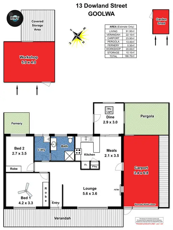 Floorplan of Homely house listing, 13 Dowland Street, Goolwa SA 5214