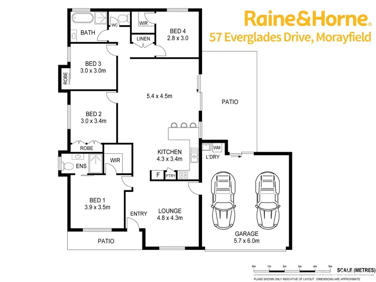 Floorplan of Homely house listing, 57 EVERGLADES DRIVE, Morayfield QLD 4506