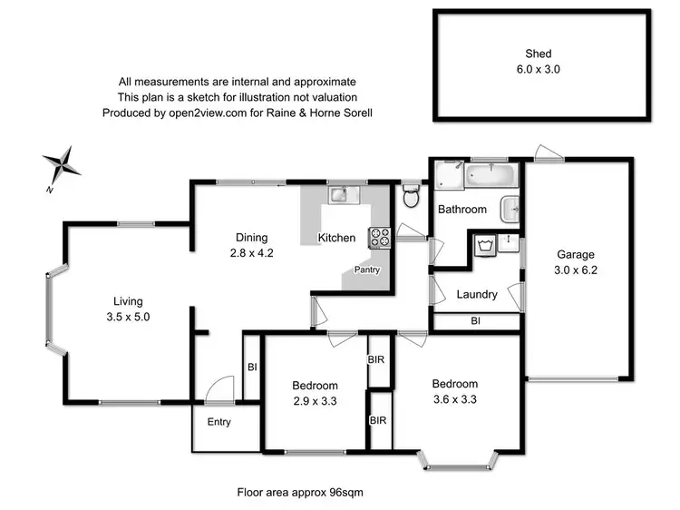 Floorplan of Homely unit listing, Unit 3, 25 Bay Road, Midway Point TAS 7171