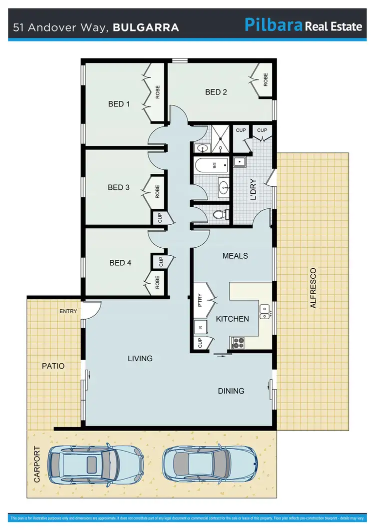 Floorplan of Homely house listing, 51 Andover Way, Bulgarra WA 6714