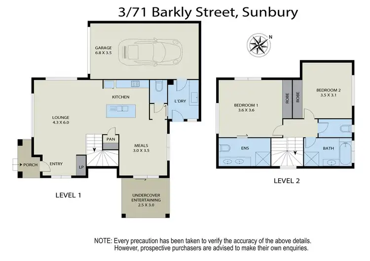 Floorplan of Homely townhouse listing, Unit 3/71 Barkly Street, Sunbury VIC 3429