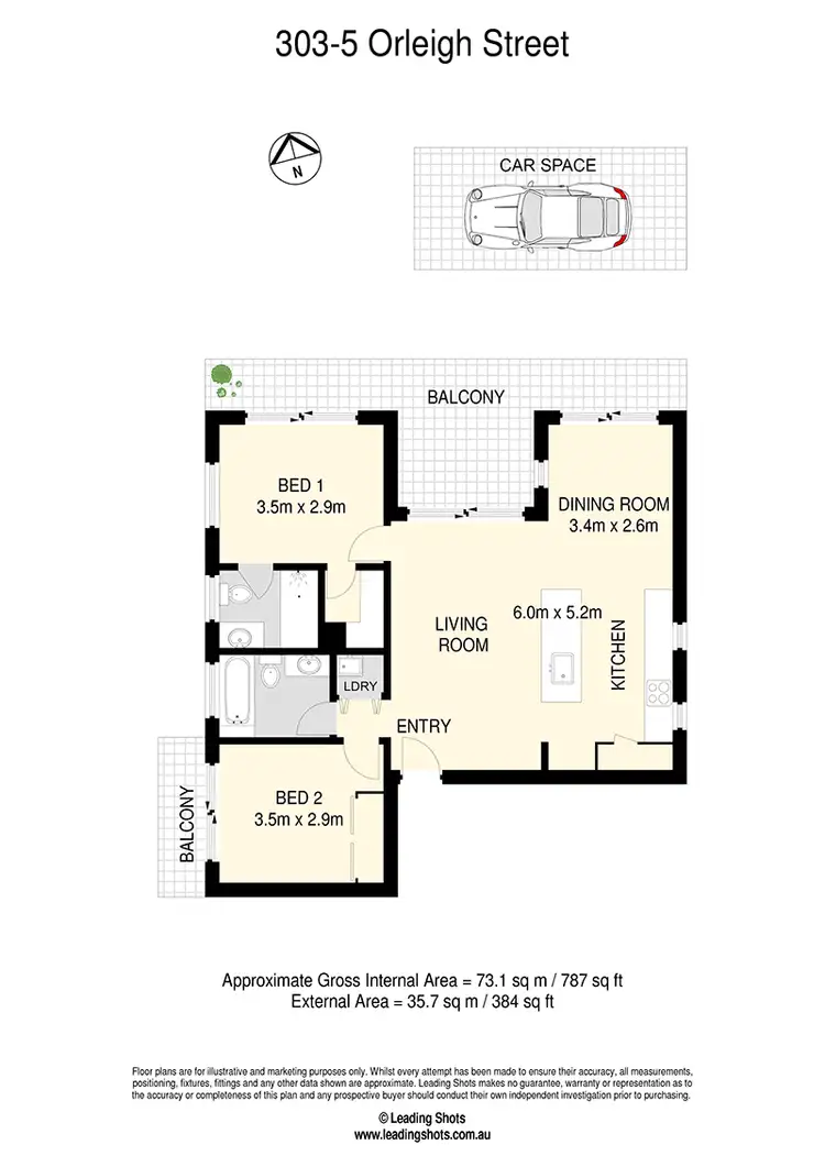 Floorplan of Homely unit listing, 303/5 Orleigh Street, West End QLD 4101