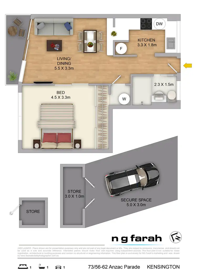 Floorplan of Homely apartment listing, 73/56-62 Anzac Parade, Kensington NSW 2033