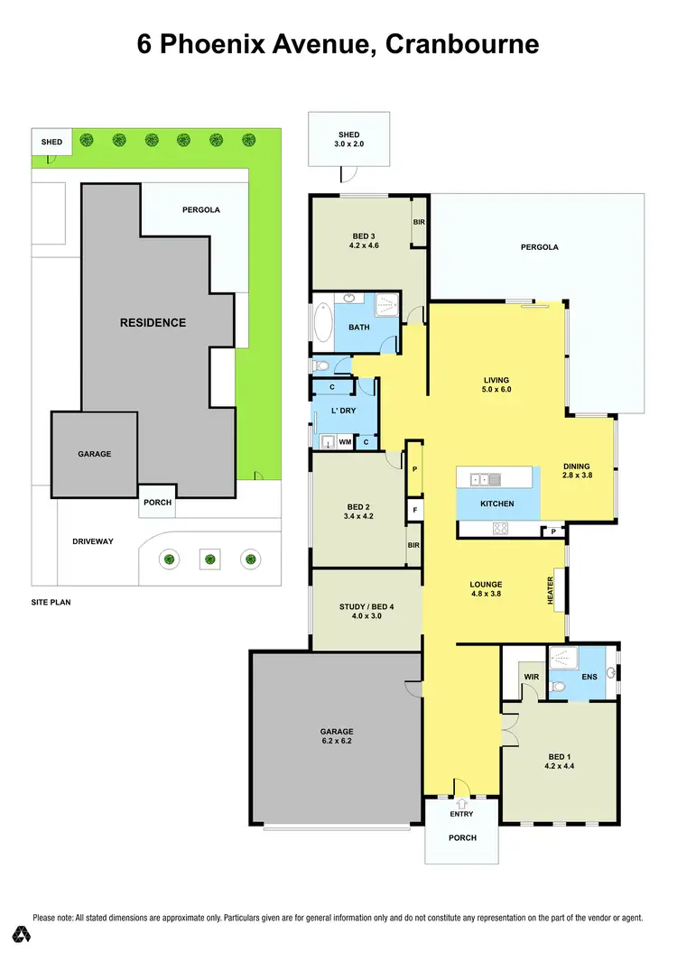 Floorplan of Homely house listing, 6 PHOENIX AVENUE, Cranbourne VIC 3977