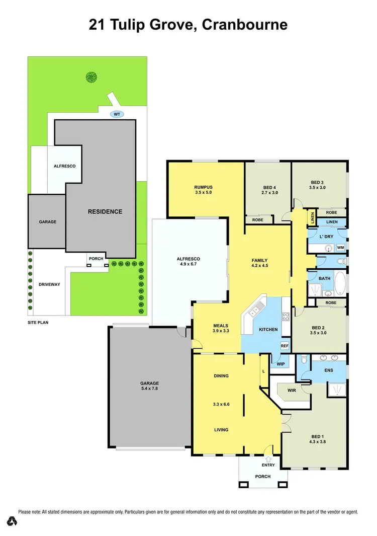 Floorplan of Homely house listing, 21 TULIP GROVE, Cranbourne VIC 3977