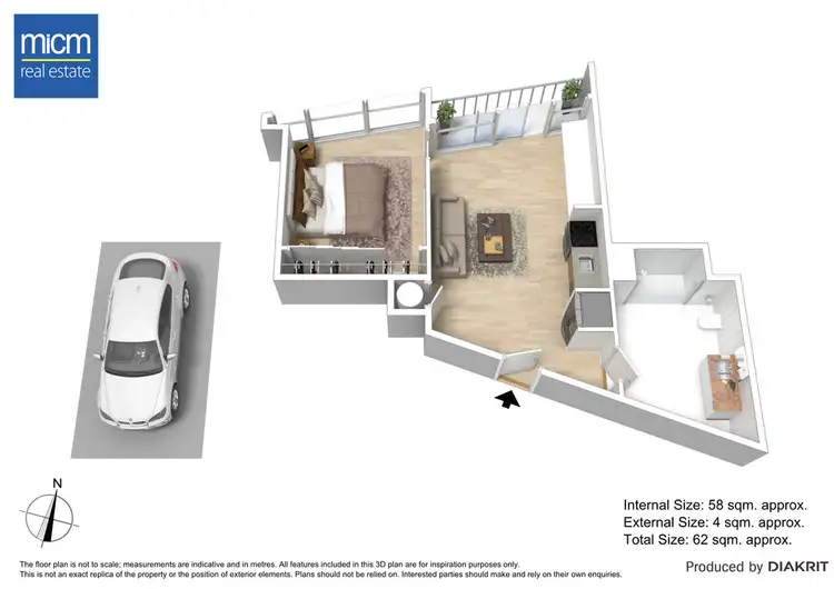 Floorplan of Homely apartment listing, 1110/565 Flinders Street, Melbourne VIC 3000
