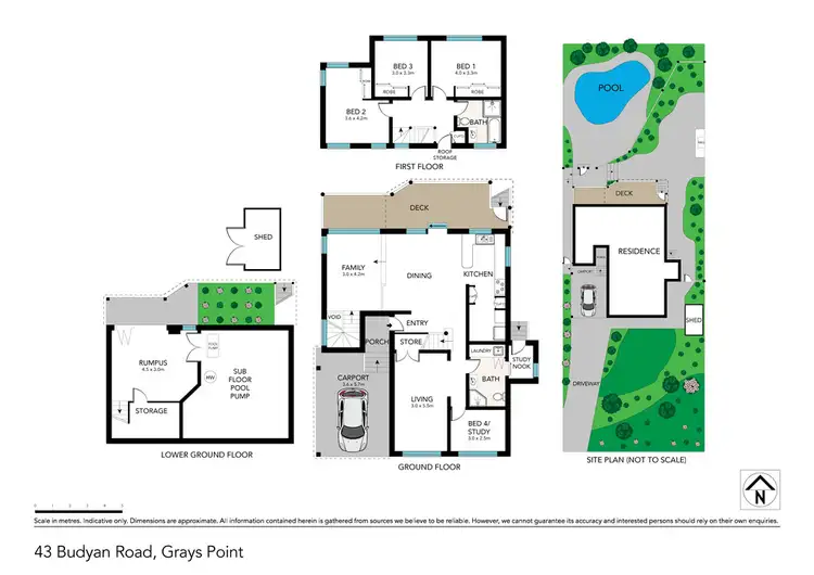 Floorplan of Homely house listing, 43 Budyan Rd, Grays Point NSW 2232