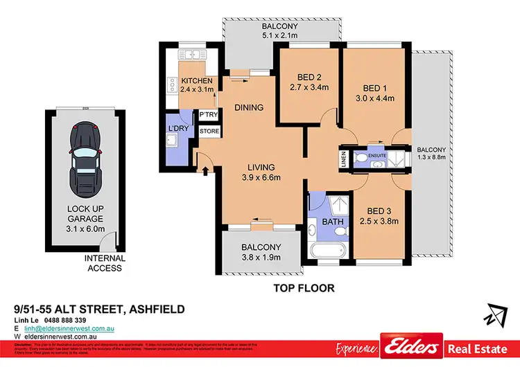 Floorplan of Homely unit listing, 9/51-55 Alt Street, Ashfield NSW 2131