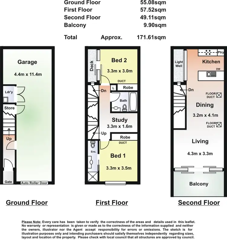 Floorplan of Homely townhouse listing, 4/30 St Helena Place, Adelaide SA 5000