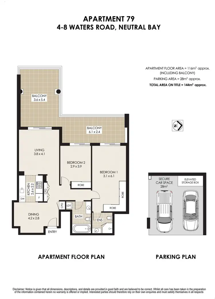 Floorplan of Homely apartment listing, 79/4-8 Waters Road, Neutral Bay NSW 2089