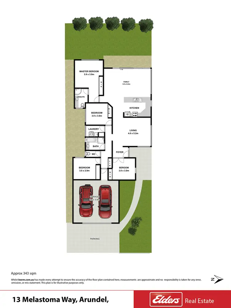 Floorplan of Homely house listing, 13 Melastoma Way, Arundel QLD 4214