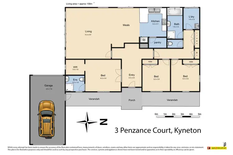Floorplan of Homely house listing, 3 Penzance Court, Kyneton VIC 3444