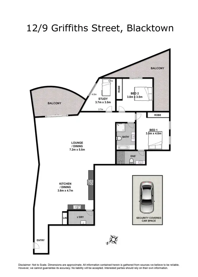Floorplan of Homely unit listing, 12/9-13 Griffiths Street, Blacktown NSW 2148