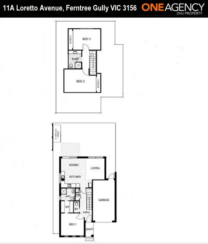 Floorplan of Homely townhouse listing, 11A Loretto Avenue, Ferntree Gully VIC 3156