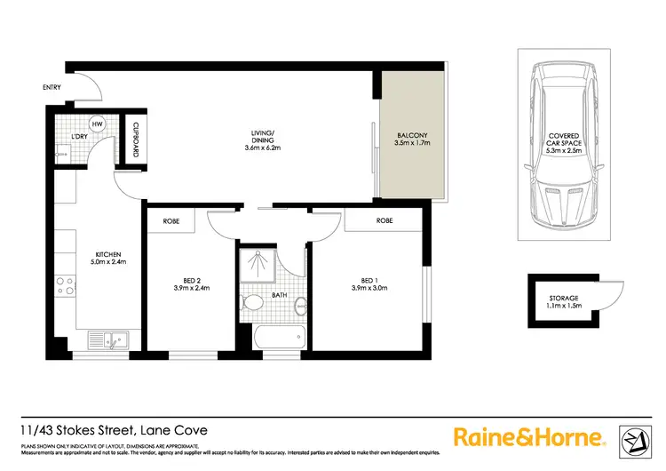 Floorplan of Homely apartment listing, 11/43-45 Stokes Street, Lane Cove NSW 2066