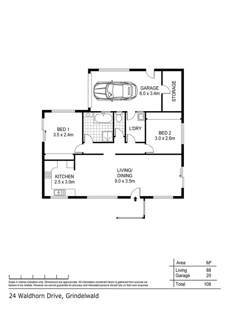 Floorplan of Homely villa listing, 34/22 Waldhorn Drive, Grindelwald TAS 7277