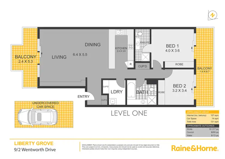 Floorplan of Homely apartment listing, 9/2 Wentworth Drive, Liberty Grove NSW 2138