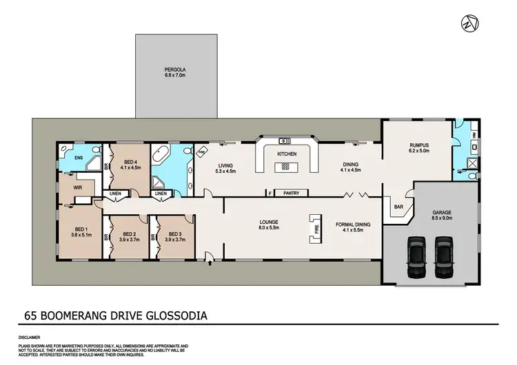 Floorplan of Homely rural property listing, 65 Boomerang Drive, Glossodia NSW 2756