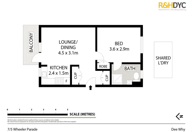 Floorplan of Homely unit listing, 7/5 Wheeler Parade, Dee Why NSW 2099