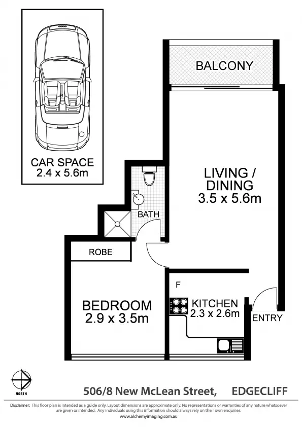 Floorplan of Homely apartment listing, 506/8 New McLean Street, Edgecliff NSW 2027