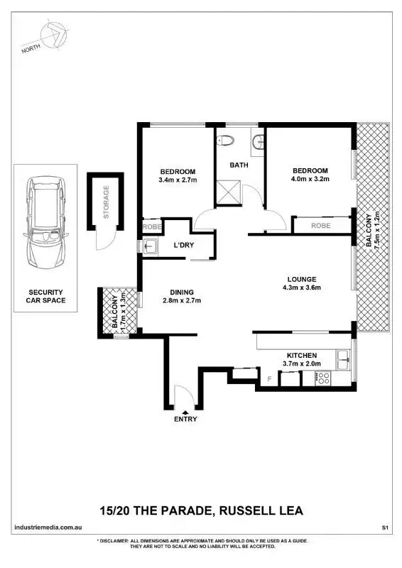 Floorplan of Homely apartment listing, 15 / 20 - 24 The Parade, Russell Lea NSW 2046