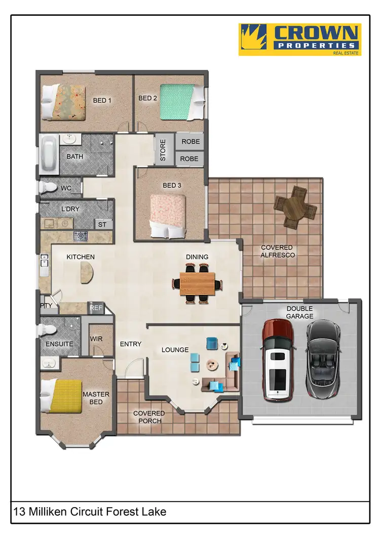 Floorplan of Homely house listing, 13 Milliken Circuit, Forest Lake QLD 4078