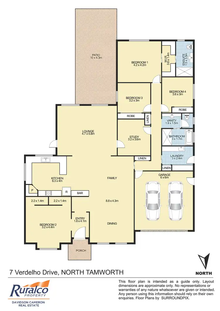 Floorplan of Homely house listing, 7 Verdelho Drive, Tamworth NSW 2340