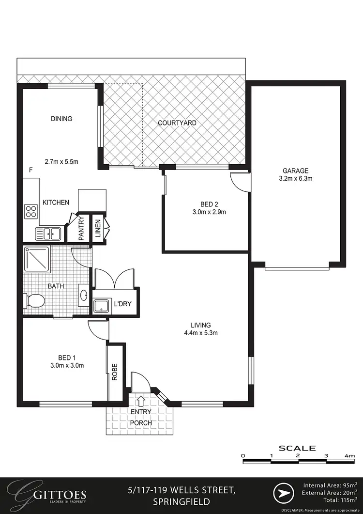 Floorplan of Homely villa listing, 5/117-119 Wells Street, Springfield NSW 2250