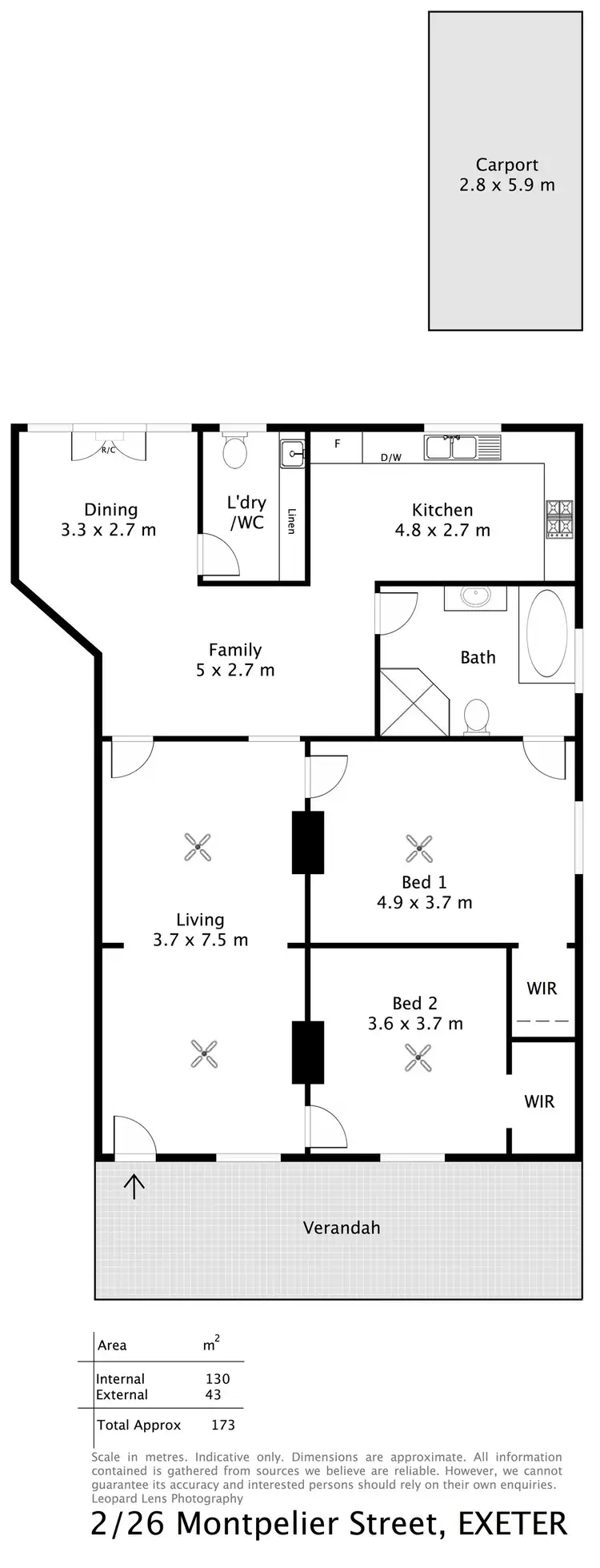 Floorplan of Homely unit listing, 2/26 Montpelier Street, Exeter SA 5019