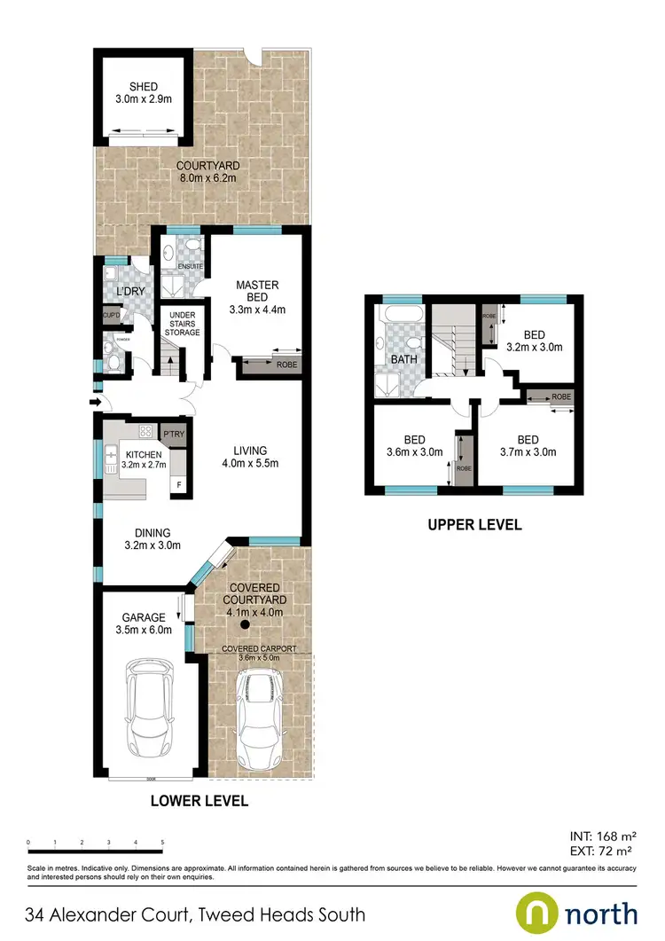 Floorplan of Homely semi-detached listing, 34 Alexander Court, Tweed Heads South NSW 2486