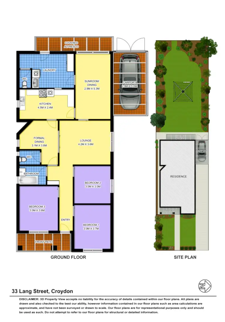 Floorplan of Homely house listing, 33 Lang Street, Croydon NSW 2132