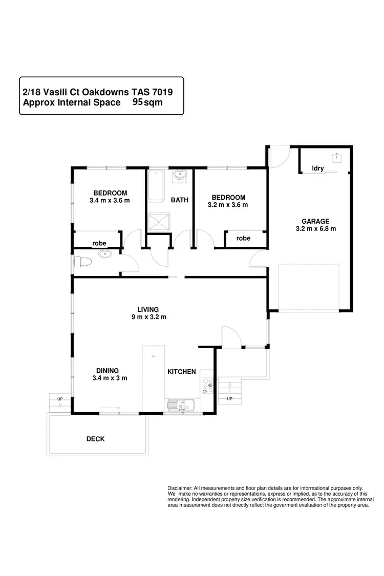 Floorplan of Homely unit listing, 2-18 VASILI COURT, Oakdowns TAS 7019