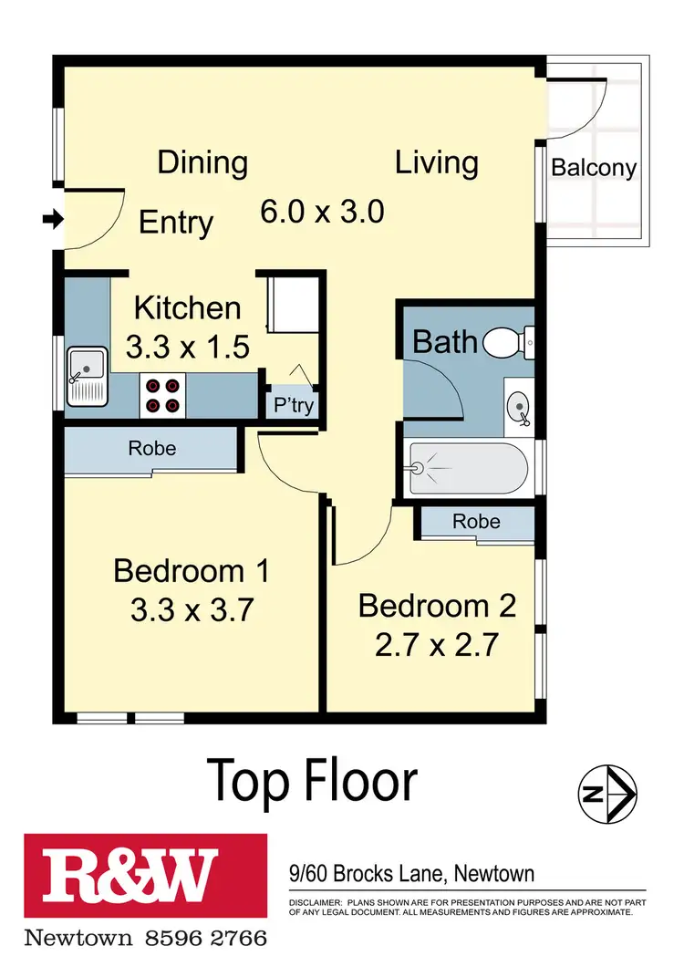 Floorplan of Homely apartment listing, 9/60 Brocks Lane, Newtown NSW 2042
