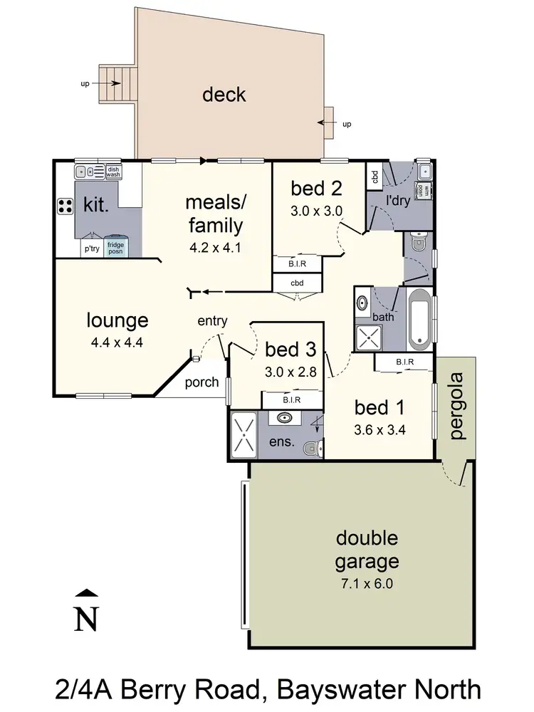 Floorplan of Homely unit listing, 2/4A Berry Road, Bayswater North VIC 3153